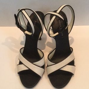 Ralph Lauren Purple Label Black and White heels
